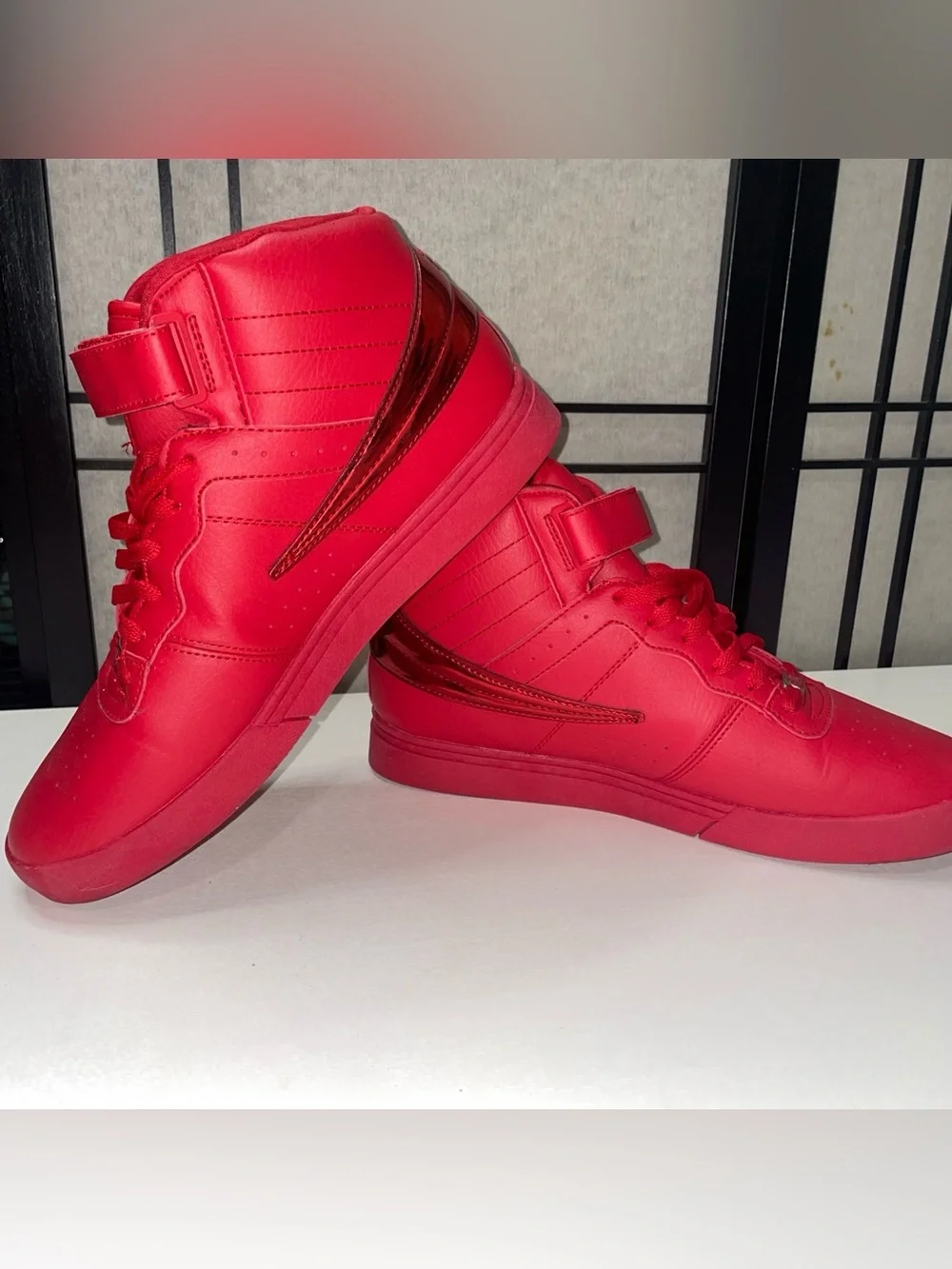 FILA Vulc 13 Chrome All Red High Top Men's Size 10.5 - Like New!